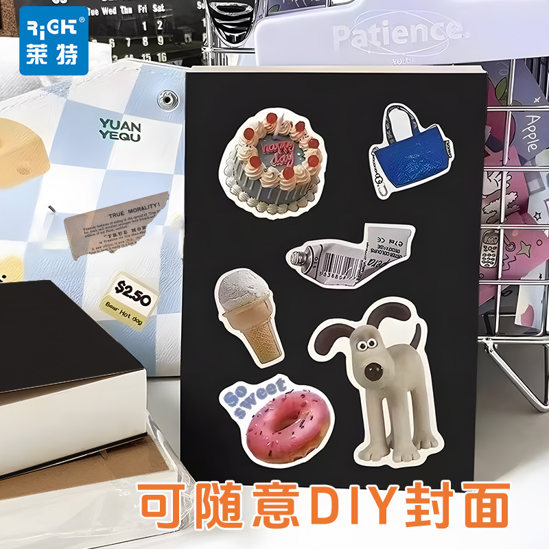 厚みのあるドラフトノート5冊、見栄えの良い試験専用メモ帳、白紙の中ページ、黒革牛革メモノート|undefined