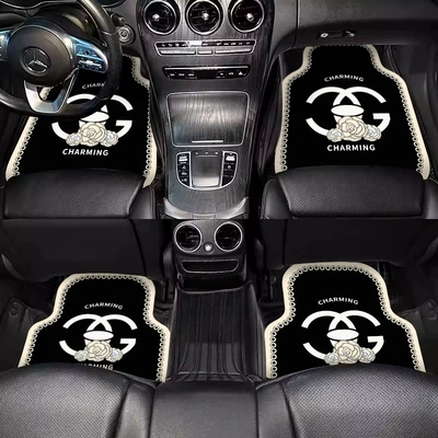 Universal Foot Pad Mat Non-Slip Foot Mat Easy to - ink-dyed-cg-flower-four-piece-set-front-x2-back-x2-diatom-mud