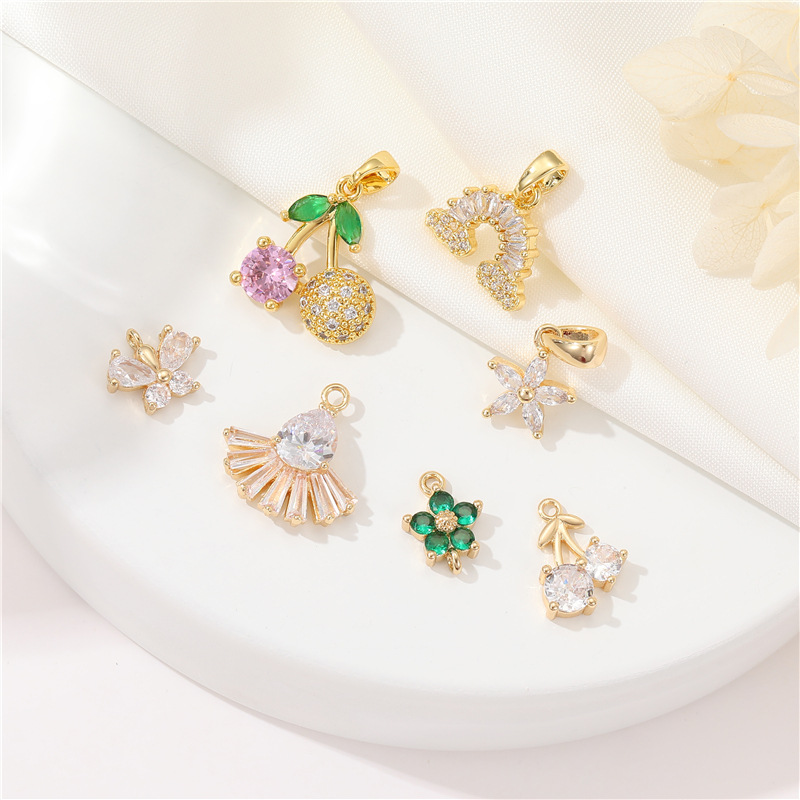 3g Weight Pendant Jewelry Making Type DIY Jewelry Accessories Classification 1 Piece Quantity Copper Material Flower Pattern Plating Design Simple Style, Classic Style Style 1 Piece Copper Flower Pendant 1