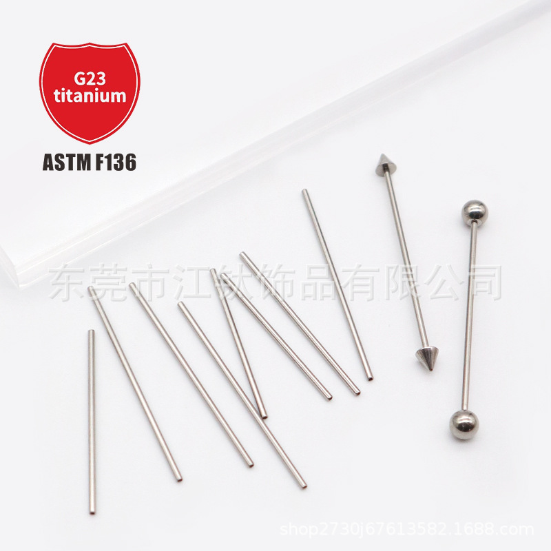 Pointed titanium steel lip stud product view