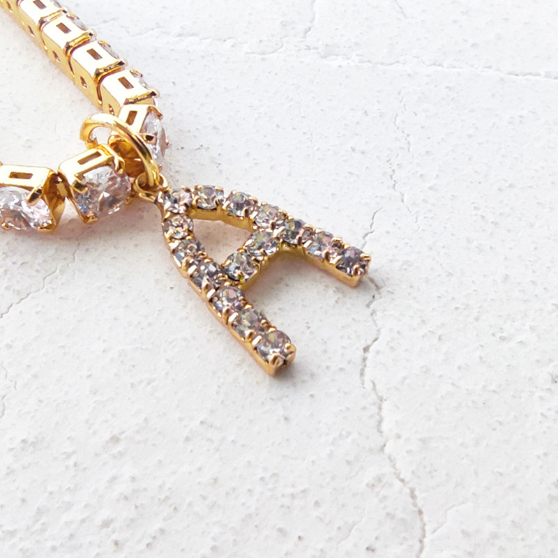 Heart Shape Pattern Women'S Gender Fashion Heart Shape Copper Inlay Rhinestones Necklace 1 Piece