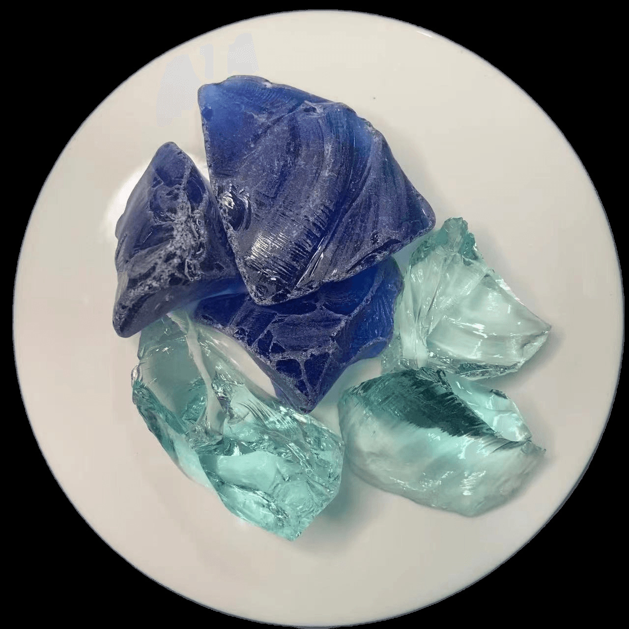 不规则玻璃块园艺水族别墅装饰用彩色透明厂家供应彩色玻璃块工艺