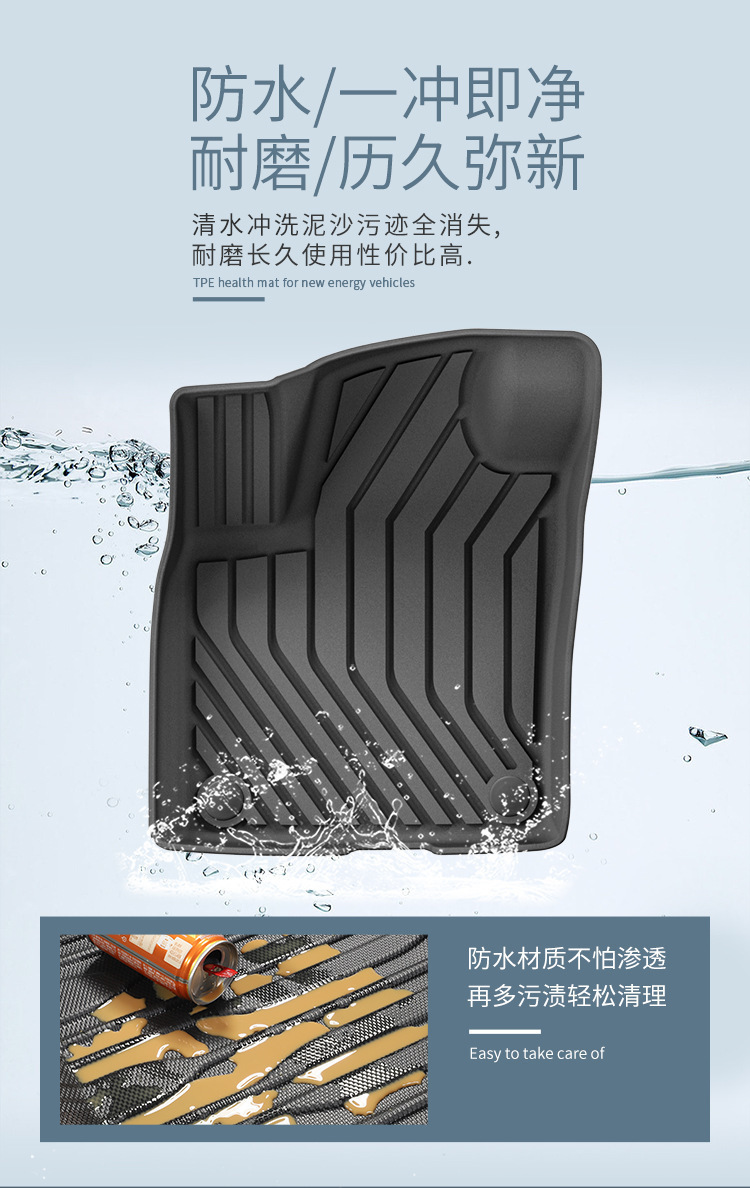 Car Floor Mats for Audi Q6 2024 Full TPE Trunk Mat Seat Back Mat