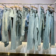 百搭牛仔裤高端女装尾货批发专柜撤柜实体店直播间热销款工厂清仓