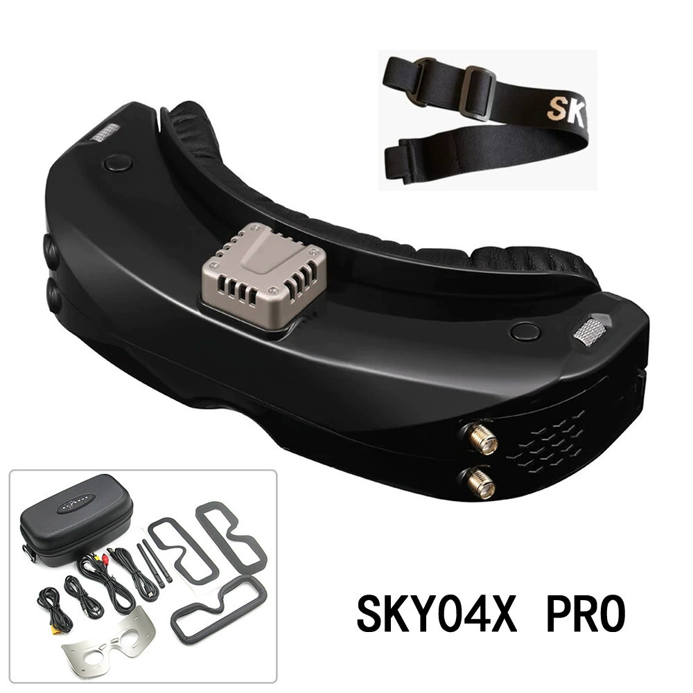 Очки Skyzone 04X Pro Crossing для FPV: обновленная модель, фиксированный крылья, получение HD-видео, DVR