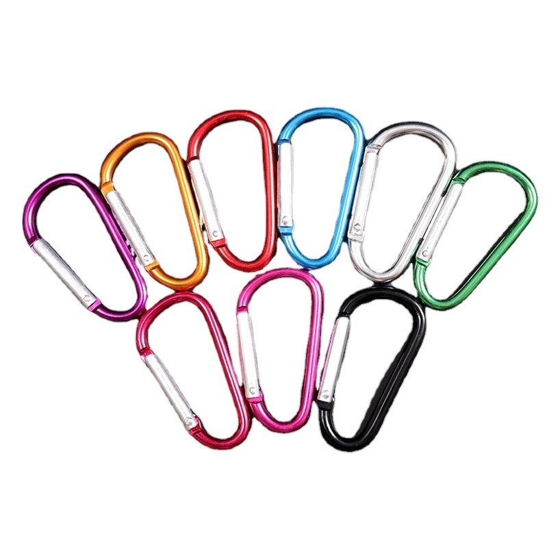 Outdoor Gourd Metal Quick Hanging D-Type Mountaineering Buckle Aluminum Climbing Kettle Water Bottle Aluminum Buckle Aviation Aluminum Alloy Hanging Buckle