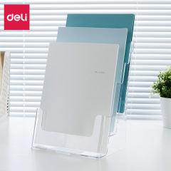 Leideli 9318 Display Rack Three-Layer A4 Acrylic Suspension Transparent Storage Shelf Standing Storage Box Storage Stand