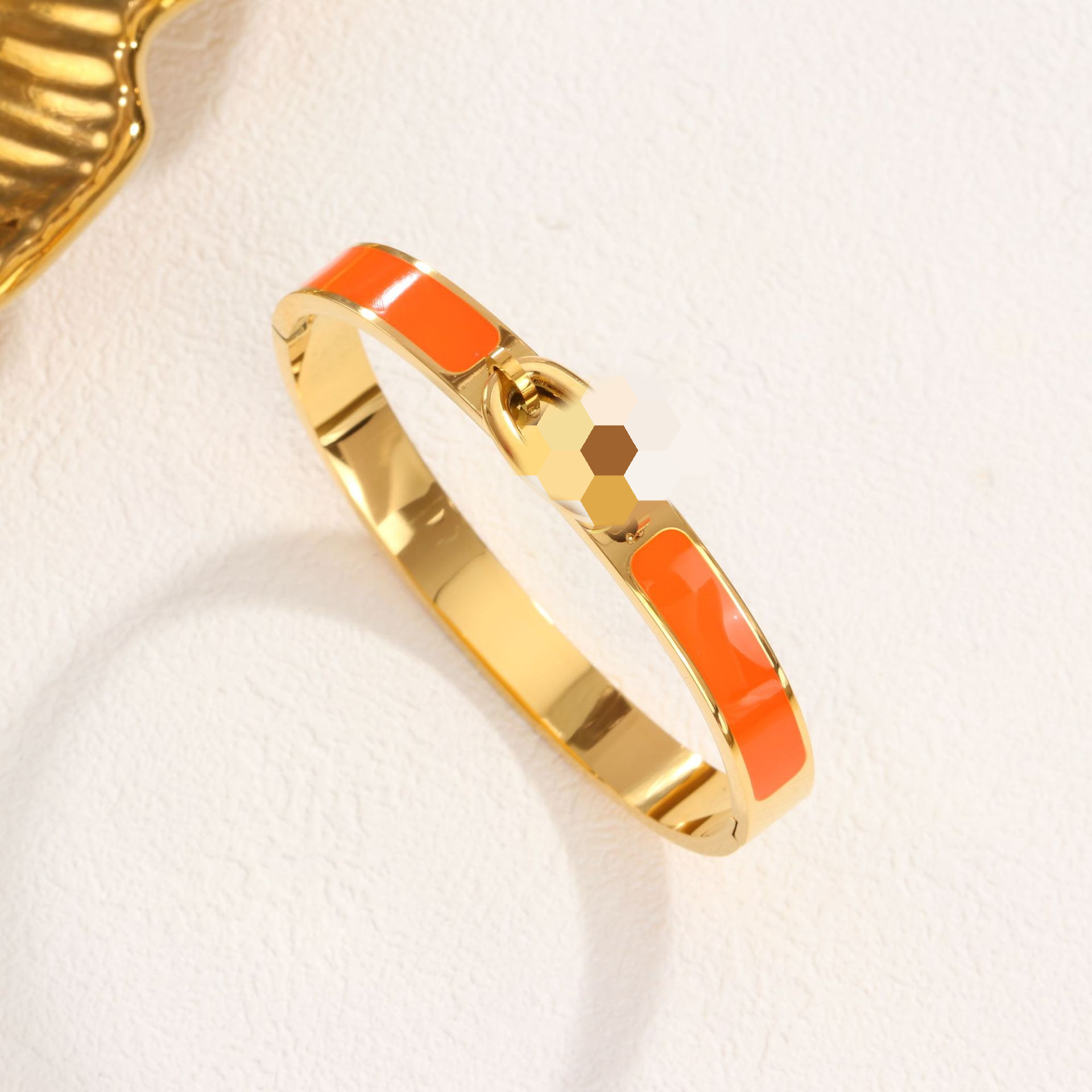 23 돼지코 오렌지 팔찌 골드