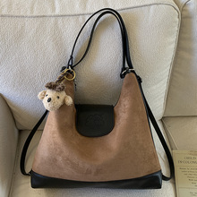 复古时尚休闲托特包女2025秋冬新款大容量双肩包上班通勤洋气女包