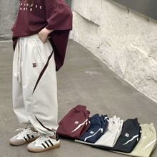 男女童休闲裤童装薄款裤子中大童夏季新款纯色舒适百搭洋气运动裤