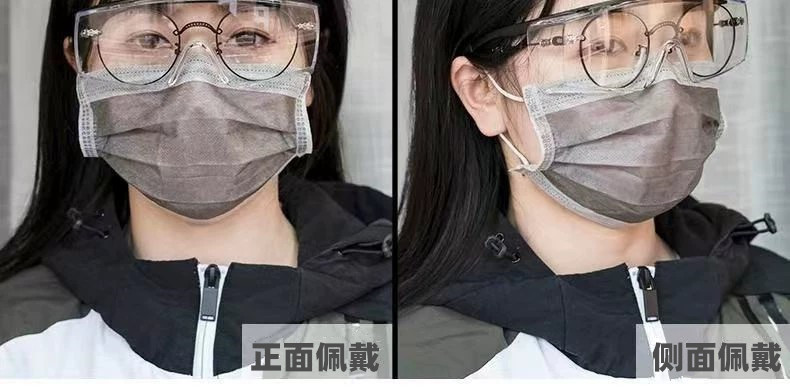 抗UV防雾黑色男护目镜防护眼镜防冲击劳保女眼镜透明骑车眼镜详情25