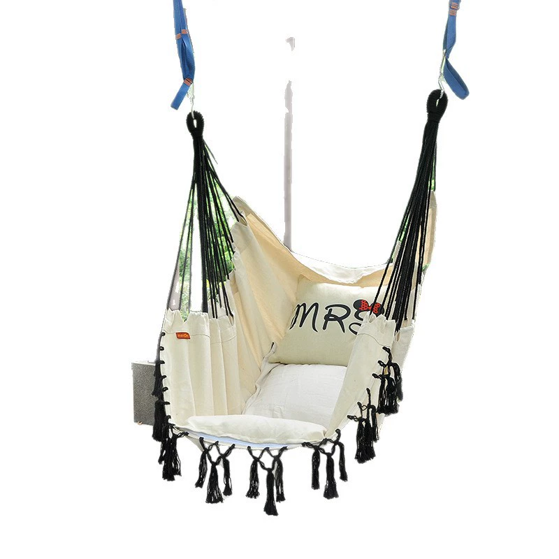 Палетри Outdoor гамак для взрослых подвесное кресло из хлопкового полотна с кисточками для внутреннего использования, ленивая зона отдыха, оптом подвесной