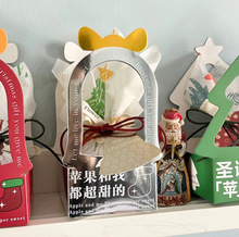 2024圣诞节苹果盒平安夜礼物袋子糖果手提圣诞包装礼盒创意礼品盒