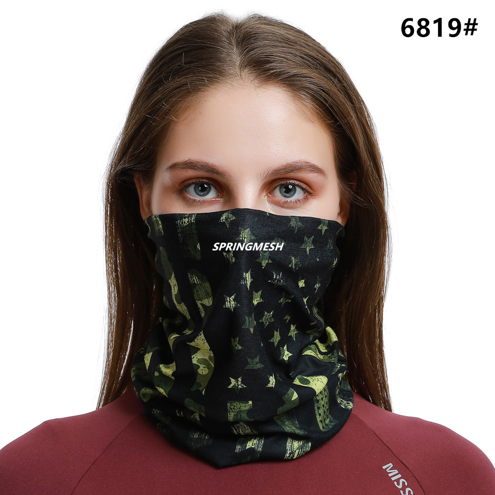 Sun protection face mask, outdoor hiking sunshade, UV-resistant camouflage multi-functional seamless magic headscarf
