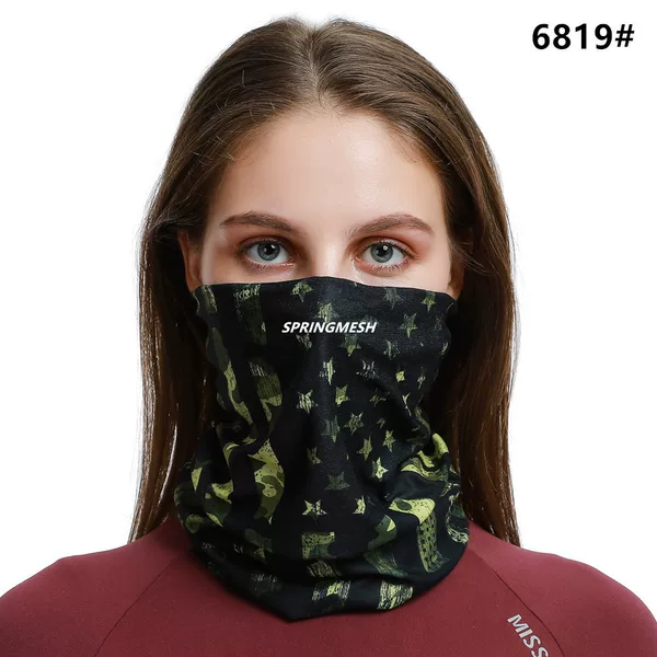 Sun protection face mask, outdoor hiking sunshade, UV-resistant camouflage multi-functional seamless magic headscarf