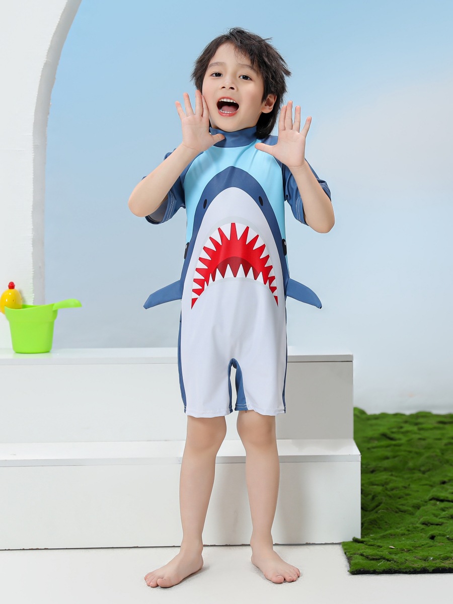 Traje de baño para niños nuevo estilo mono bebé bañador de dibujos animados estudiante spa protector solar niño traje de baño de secado rápido al por mayor