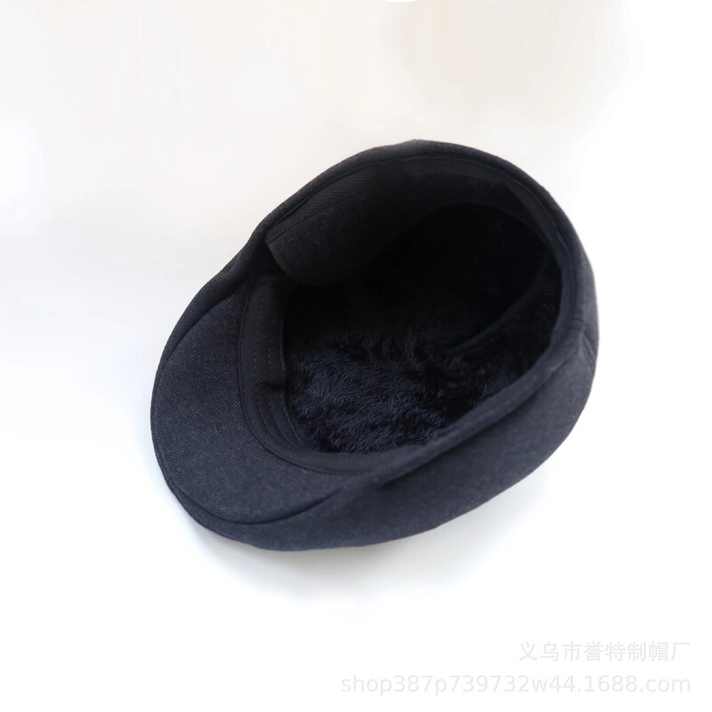 秋冬季中老年毛呢前进帽护耳保暖呢料老头帽老人帽爸爸爷爷鸭舌帽|undefined