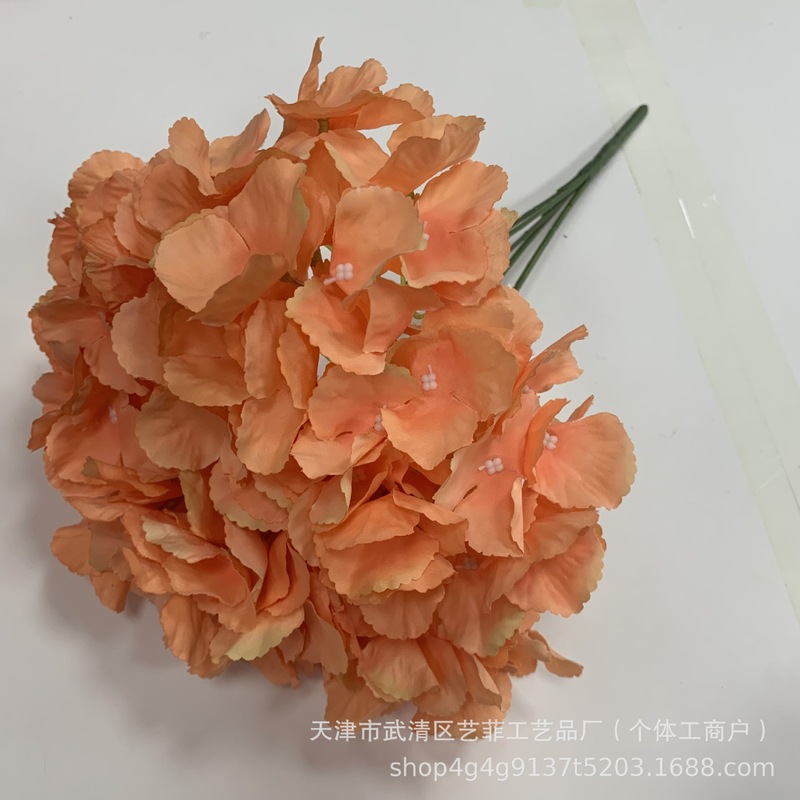 仿真花束5头无叶绣球婚庆假花路引装饰外贸跨境仿真绣球假花家居|undefined