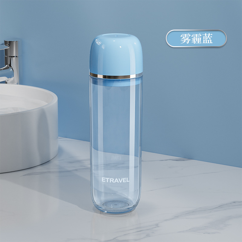 Juego de lavado de viaje, taza de enjuague bucal, pasta de dientes, taza de dientes, artículos de viaje, taza de lavado, cepillo de dientes plegable portátil, traje de viaje