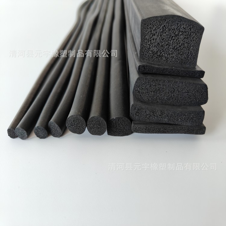 EPDM发泡密封条O型黑色隔音条三元乙丙平板密封条自粘背胶海绵条