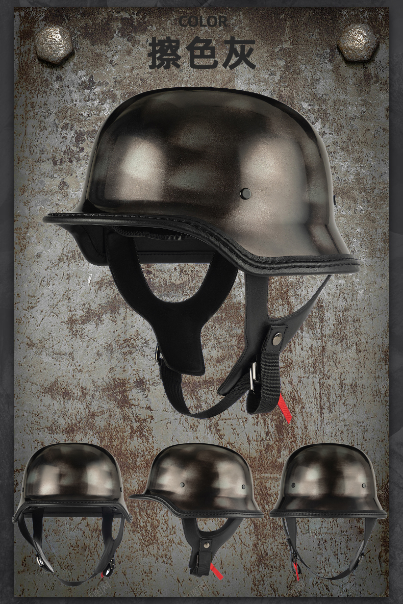 Motorcycle Helmets for Men and Women, Summer Retro Cruise Half Helmets, Pedal Motorcycles, Lightweight Four-Season Breathable Scoop Helmets