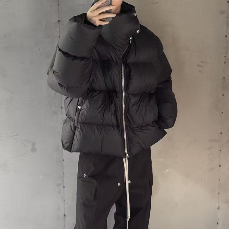 High-Quality Ro Stand Collar Goose down Short down Jacket with Diagonal Zipper for Women, Winter Couple Thickened Warm Long-Lasting Puffer Jacket High-Quality Ro Stand Collar Goose down Short down Jacket with Diagonal Zipper for Women, Winter Couple Thickened Warm Long-Lasting Puffer Jacket