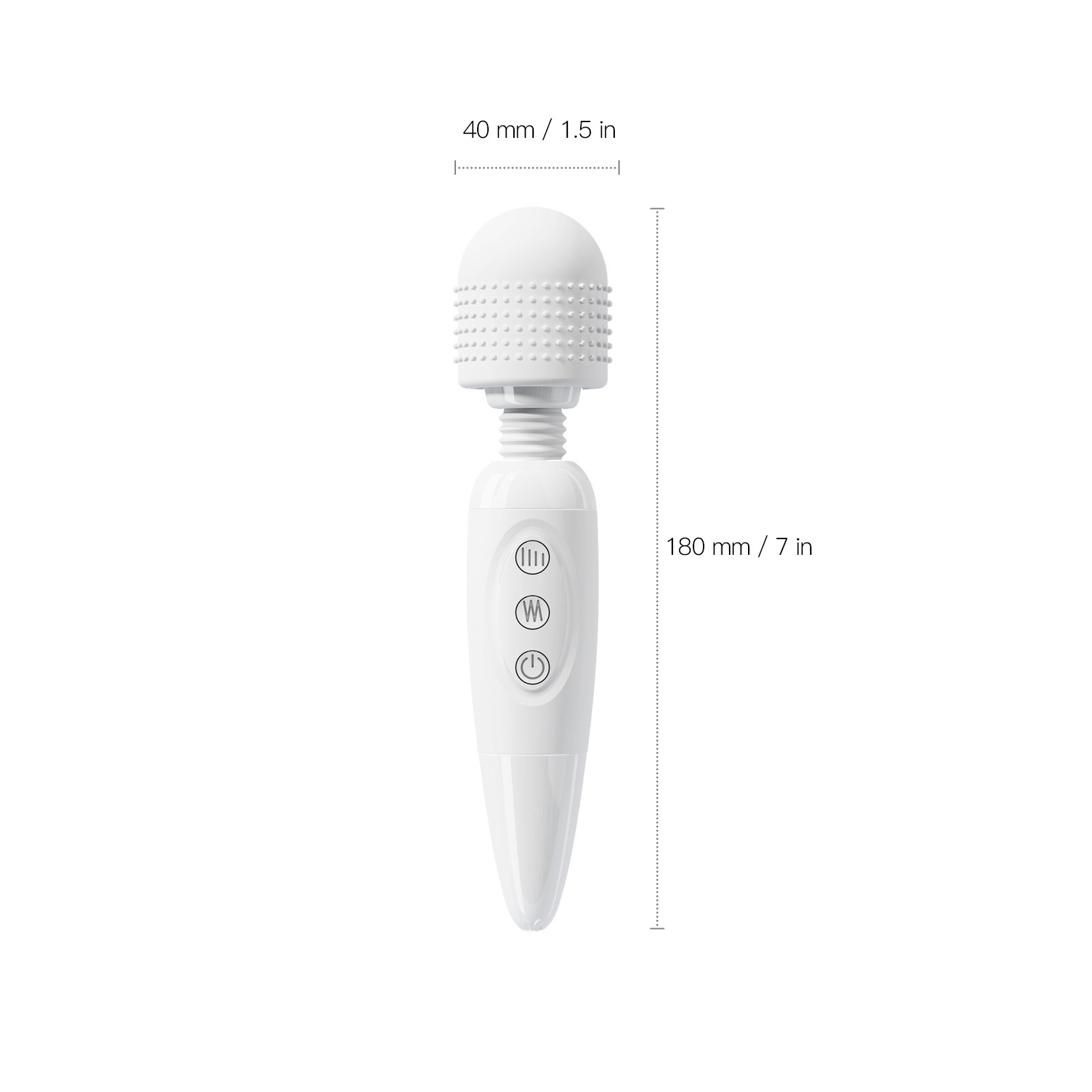 Pointed-Tail AV Vibrator, Rechargeable Variable-Frequency Dual-Use Wand for Internal and External Play — detail image 1