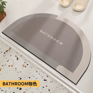 简约浴室地垫吸水速干脚垫卫生间门口耐脏防滑垫硅藻泥地垫可代发