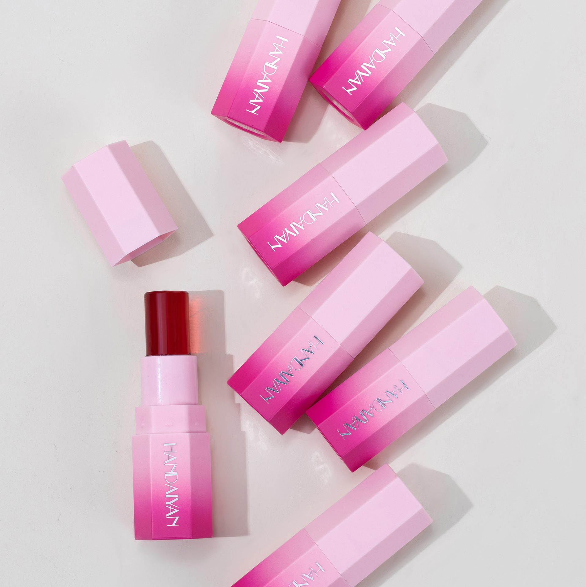 Cross-border Jelly Blush Stick handaiyan Solid Blush High-gloss Contouring Multi-Purpose Cream Matte Thermochromic Blush Cream undefined