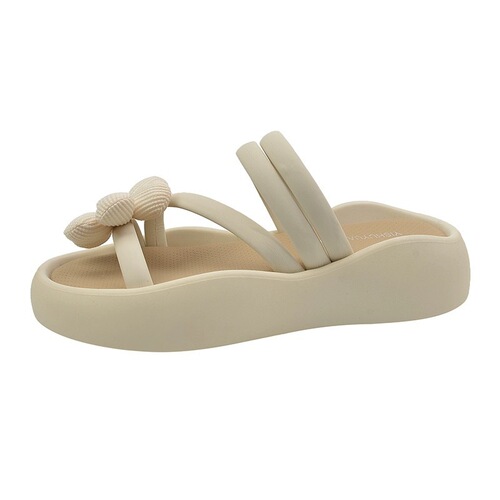  Flowers Korean Fashion Internet Celebrity Thick-soled Slippers for External Wear Small Fragrance Style Women's Flat-soled Heightening Platform Sandals