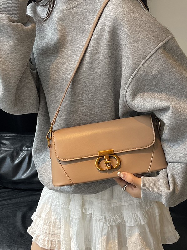 Bolsos para mujer 2025 nueva tendencia transfronteriza moda bolso cuadrado pequeño de un solo hombro sentido de alta gama bolso de mensajero con cerradura de hardware exquisito