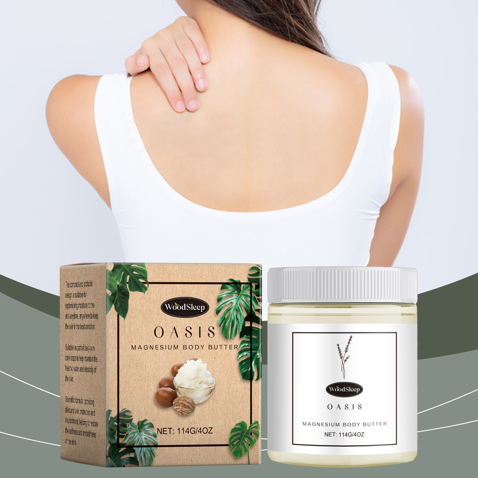 Woodsleep Body Moisturizer Shea Butter Gentle Moisturizing Body Skin Hydrating Daily Care Cream