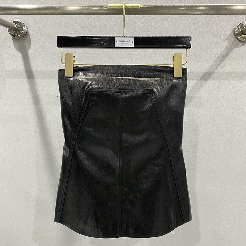 Subhuman Women's Model丨European and American Style Trendyy Denim Coated Back Zipper Sexy Sleeveless Tube Top