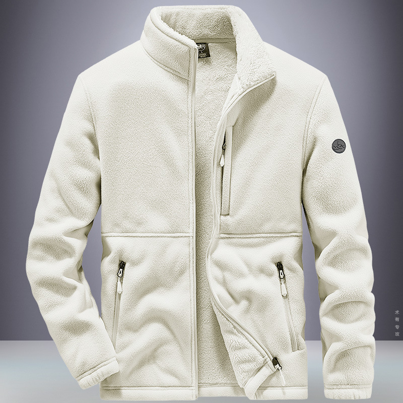 Winter Polar Fleece Jacket Men's Multi-pocket Plus Velvet Thickened Lamb Wool Jacket Outdoor Sportswear Large Size Fleece Coat Winter Polar Fleece Jacket Men's Multi-pocket Plus Velvet Thickened Lamb Wool Jacket Outdoor Sportswear Large Size Fleece Coat