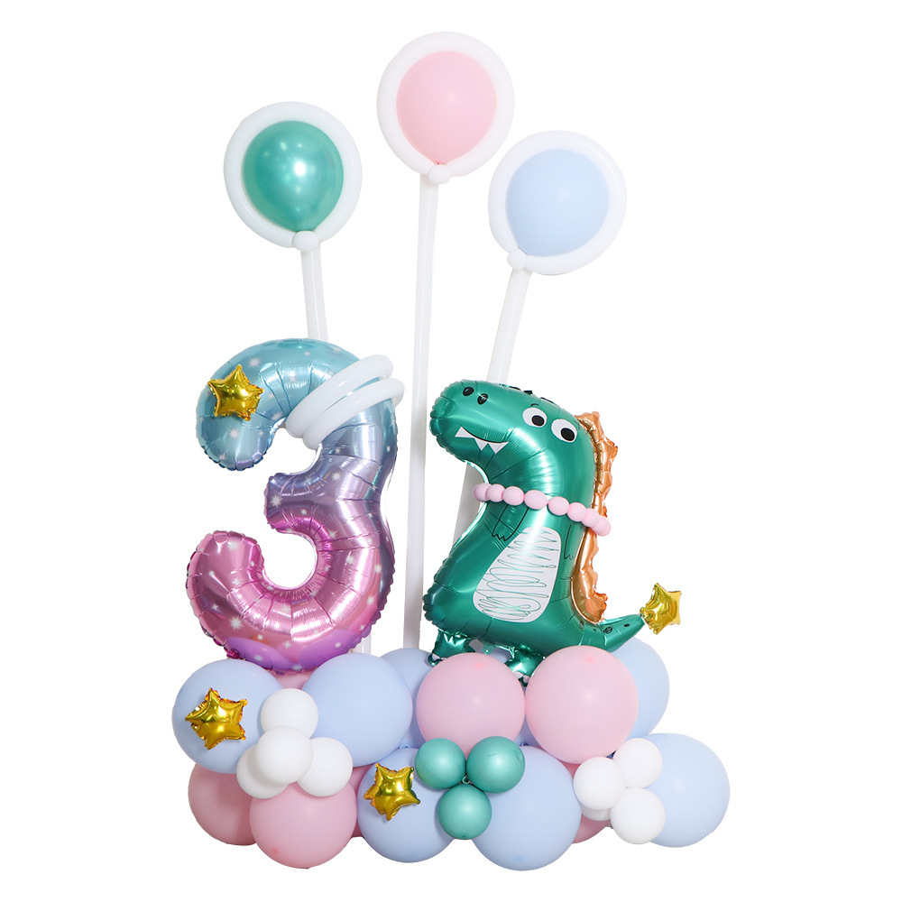 40 pulgadas cielo estrellado globo digital suministros para la fiesta de cumpleaños globo de dinosaurio arreglo globo de película de aluminio juego de globo de cumpleaños