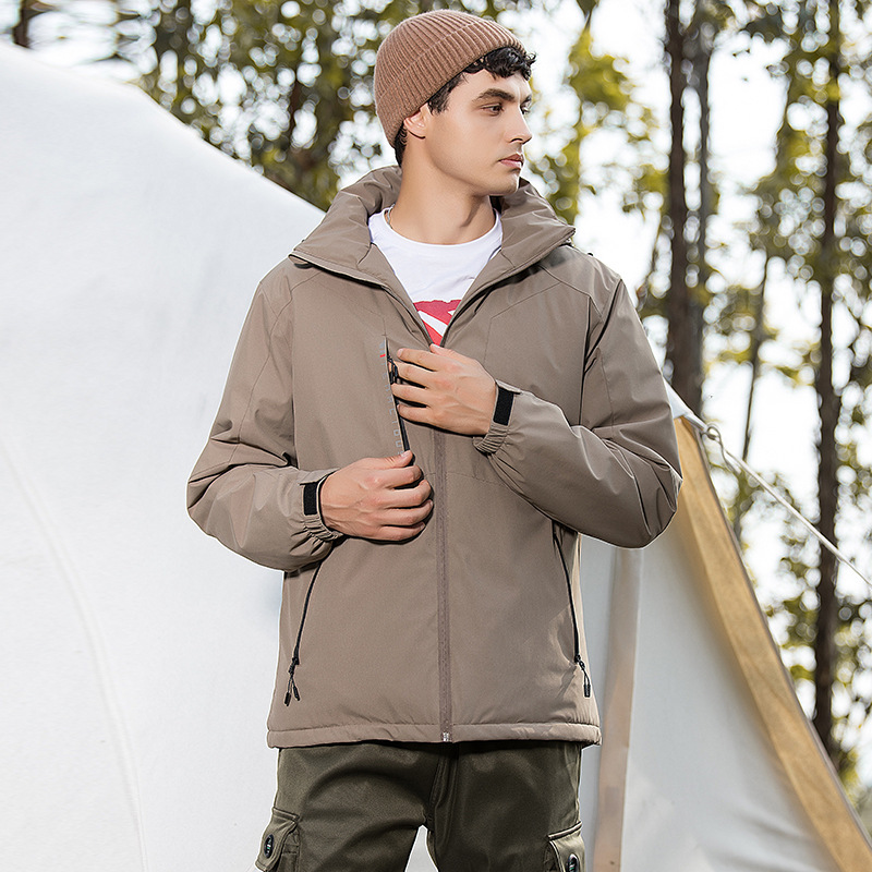 Chaqueta de estilo de moda al aire libre pareja chaqueta de algodón chaqueta de tamaño grande otoño ocio calentamiento turístico papá carga chaqueta