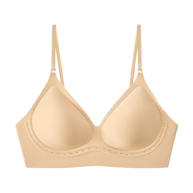 Gran U invisible base líquido correa de hombro delgada sin marcas ropa interior para mujeres pechos pequeños se reúnen soporte suave cuello colgando bra de belleza