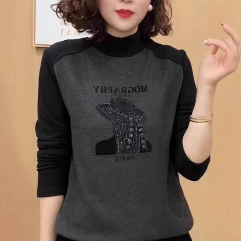 Нижняя рубашка с полувысоким воротником зимняя мода