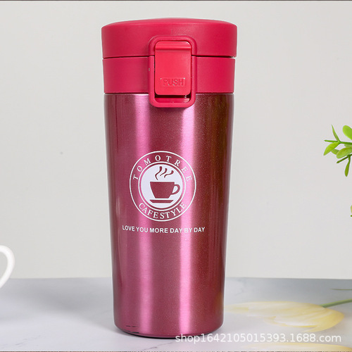 Vacuum insulated creative on-the-go car cup outdoor filter straw tea cup Japanese coffee cup 304 stainless steel cup