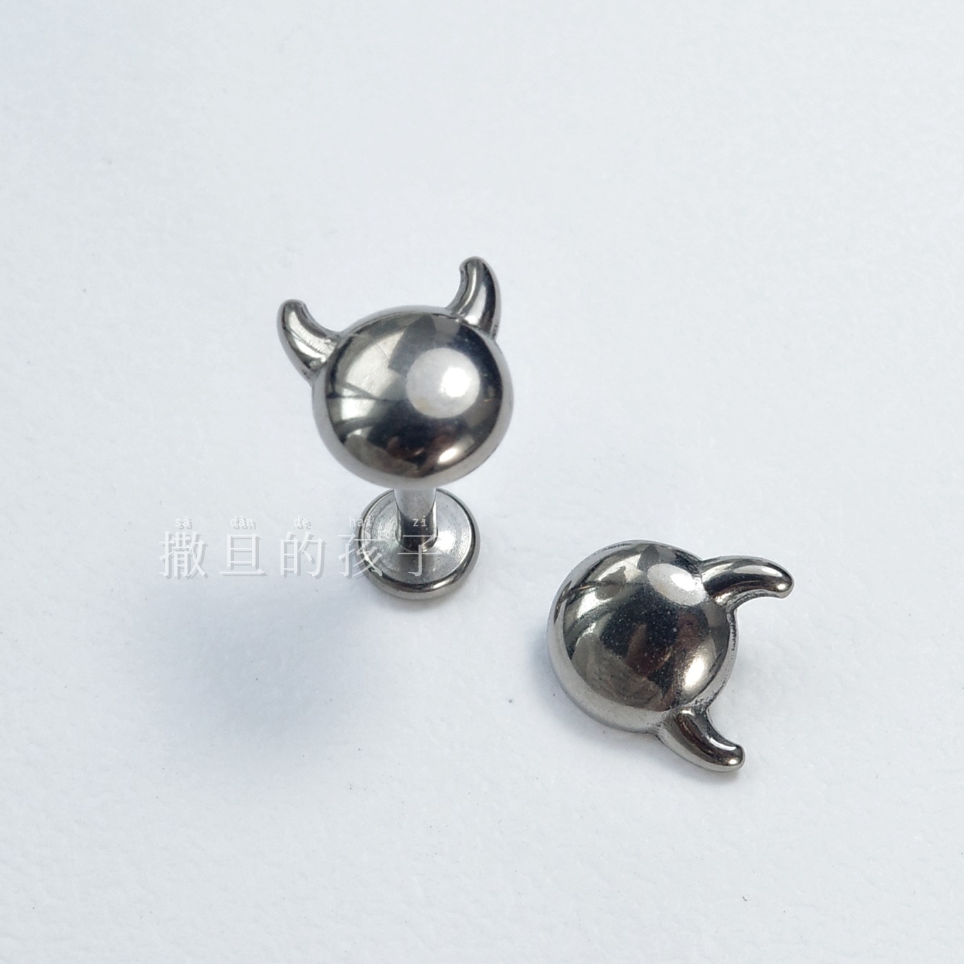 Labret stud lip piercing jewelry styling detail