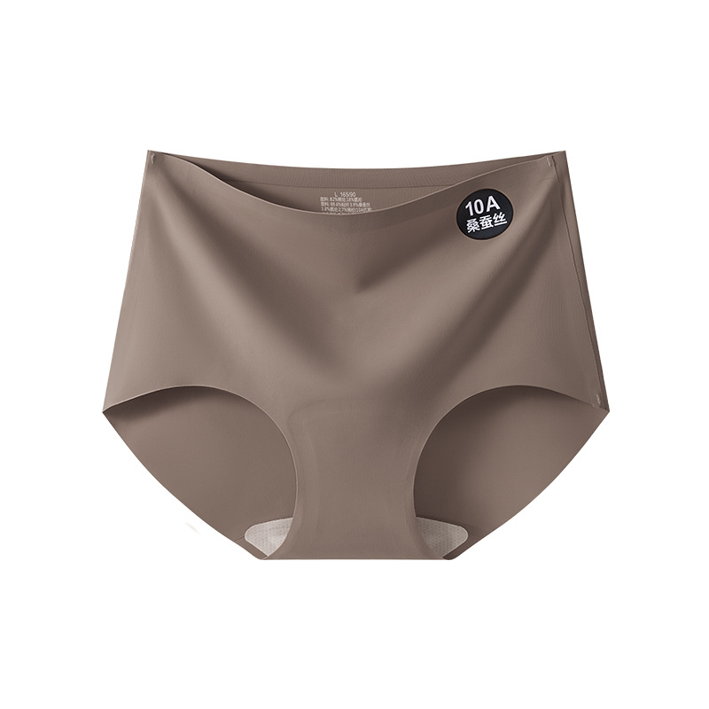 Bragas de una pieza sin costuras de cintura alta, entrepierna antibacteriana, piel de leche, abdomen sin costuras, sin caderas, calzoncillos transpirables de seda de hielo para mujer