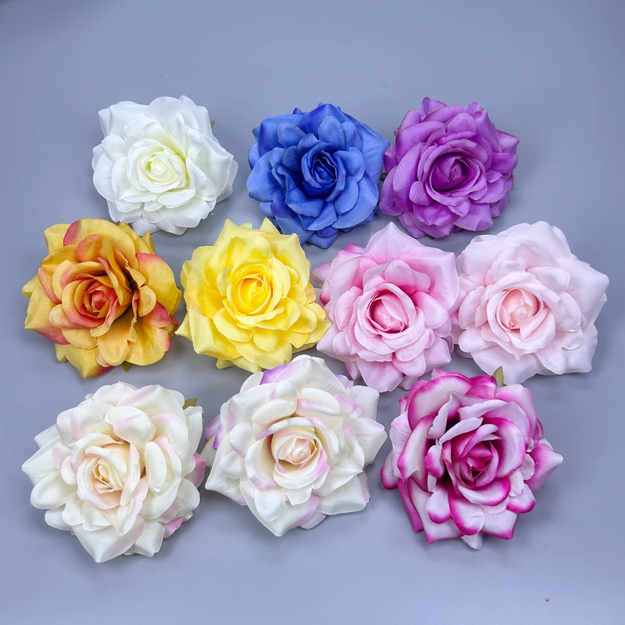 玫瑰花头仿真花花朵手工diy工艺品花环婚庆胸花簪花头饰假花