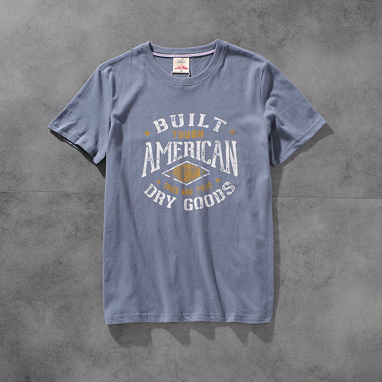 Modern banner spring/summer new American-style hair-grinding men's round-necked short-sleeved T-shirt youth half-sleeve M616 24
