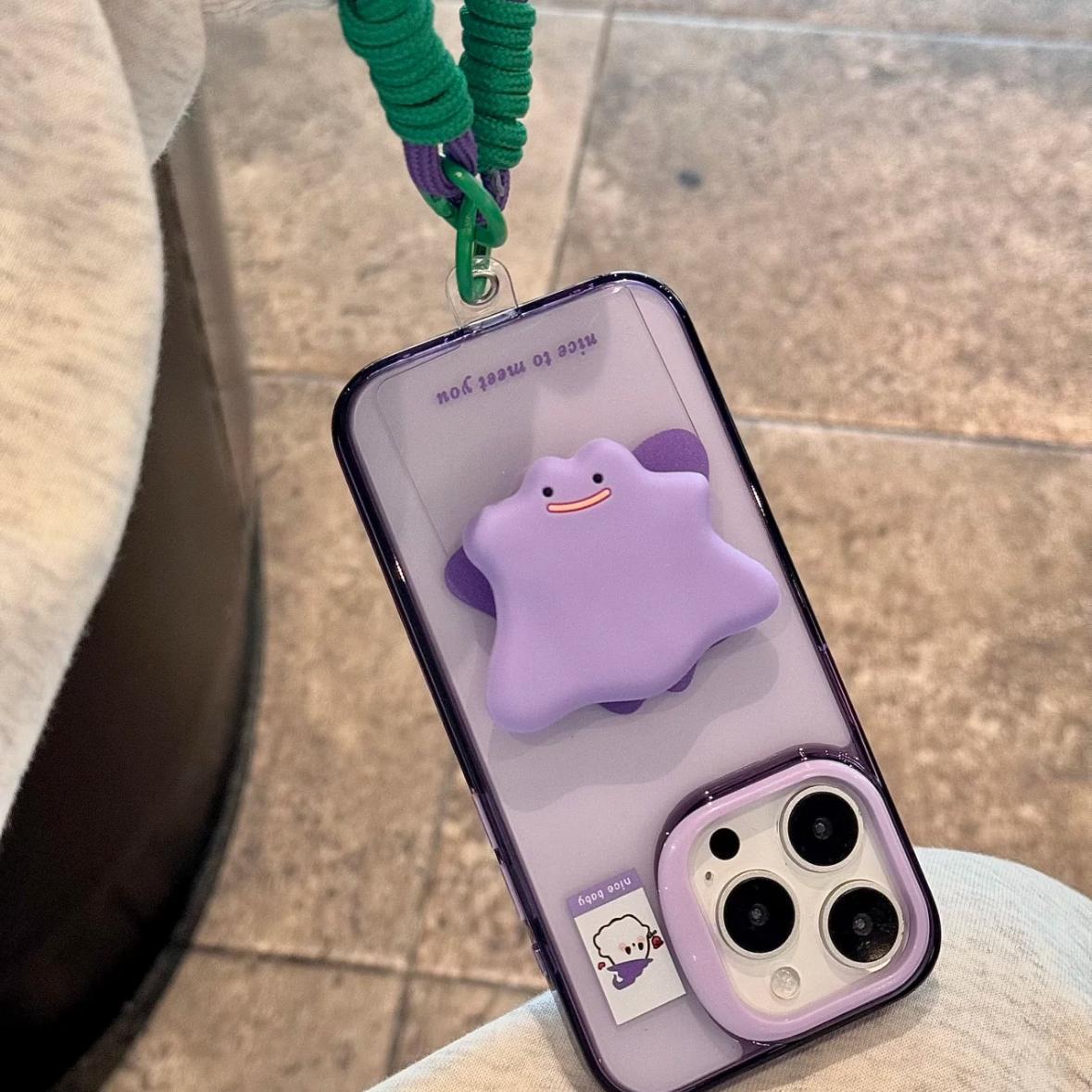 Variedad púrpura pequeño monstruo IPhone16promax protección ocular Apple 15/14pro funda para teléfono móvil para 13/15p