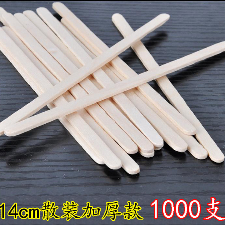 Paquete independiente de batida de café batida desechable 14cm / 19cm madera batida de café 100 500