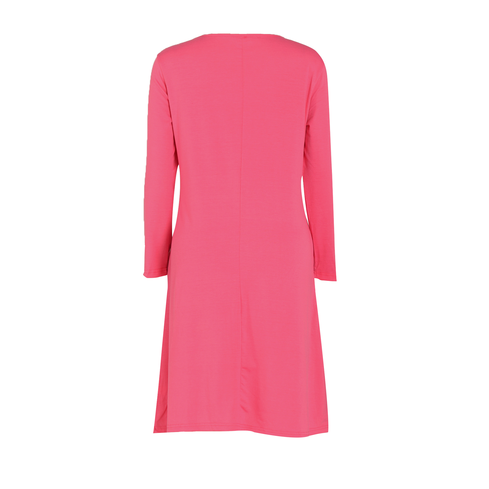 Women Clothing Dress Long Sleeve T-shirt Mid Solid Color Basic Summer Autumn