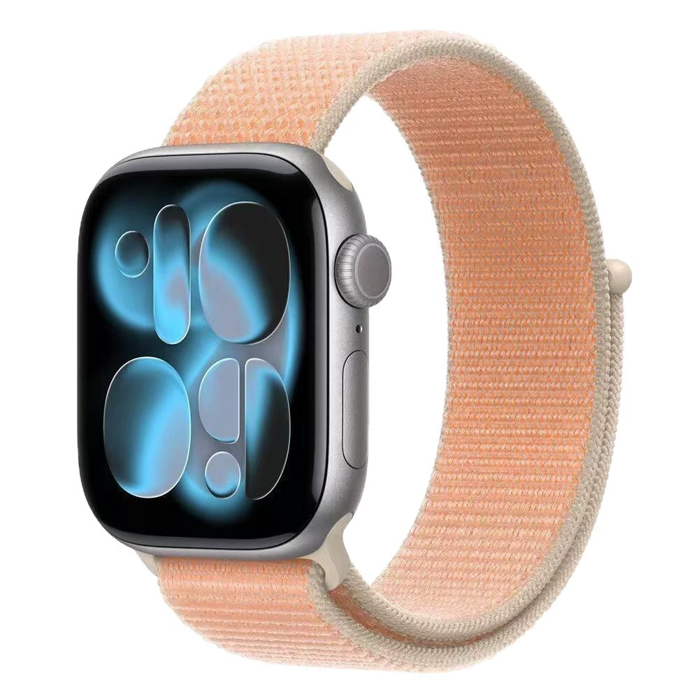 Подходит для нейлоновой стяжки Apple для часов iWatchS10 и ремешка Velcro для Apple WatchS9