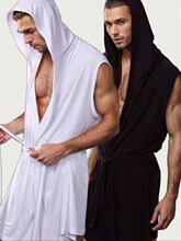 G 48697 Cool Silk Men's Hood Bathrobe ˬ˿��ԡ�� �羳��