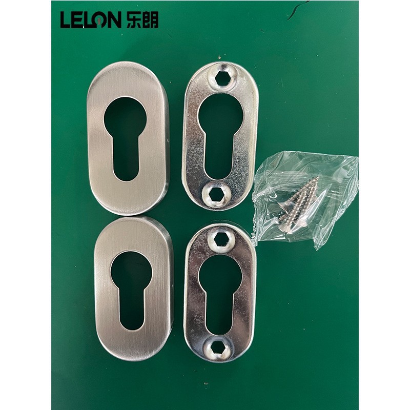 Custom 304 acero inoxidable estándar europeo cubierta de llave cubierta de llave cubierta de llave cubierta de decoración de llave de calabaza accesorios de cerradura de mango divididos