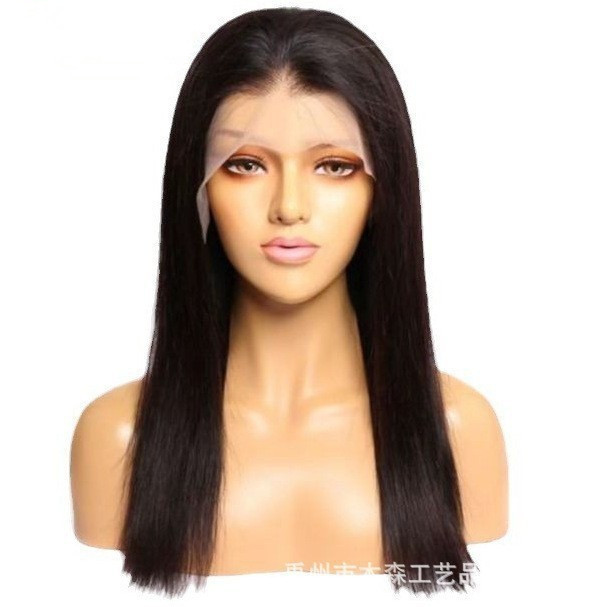 Front Lace Real Hair Wig Full Head Cover 13X4 Natural Black Medium Long Straight Hair Front human hair wig Front Lace Real Hair Wig Full Head Cover 13X4 Natural Black Medium Long Straight Hair Front human hair wig